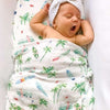 Organic Bamboo Cotton Swaddle - Chasing Waves