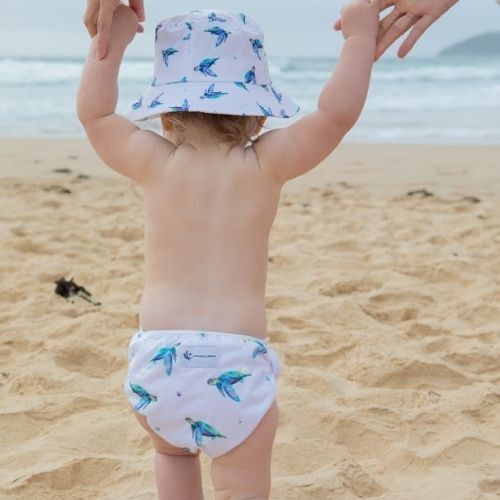 Reusable Swim Nappy & Wet Bag - "Sea Turtles"