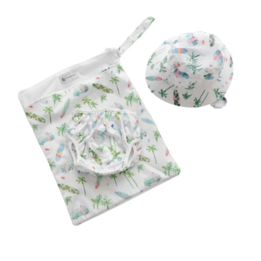 Reusable Swim Nappy & Hat Set | Chasing Waves