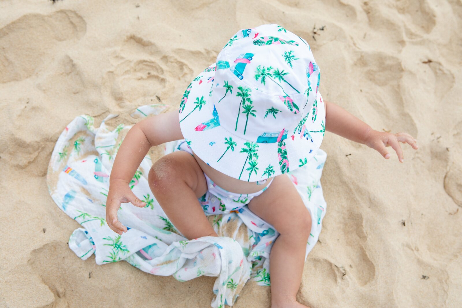 Baby Swim Hat & Wet Bag - Chasing Waves