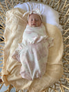 Jersey Swaddle & Top Knot | Sea Shells